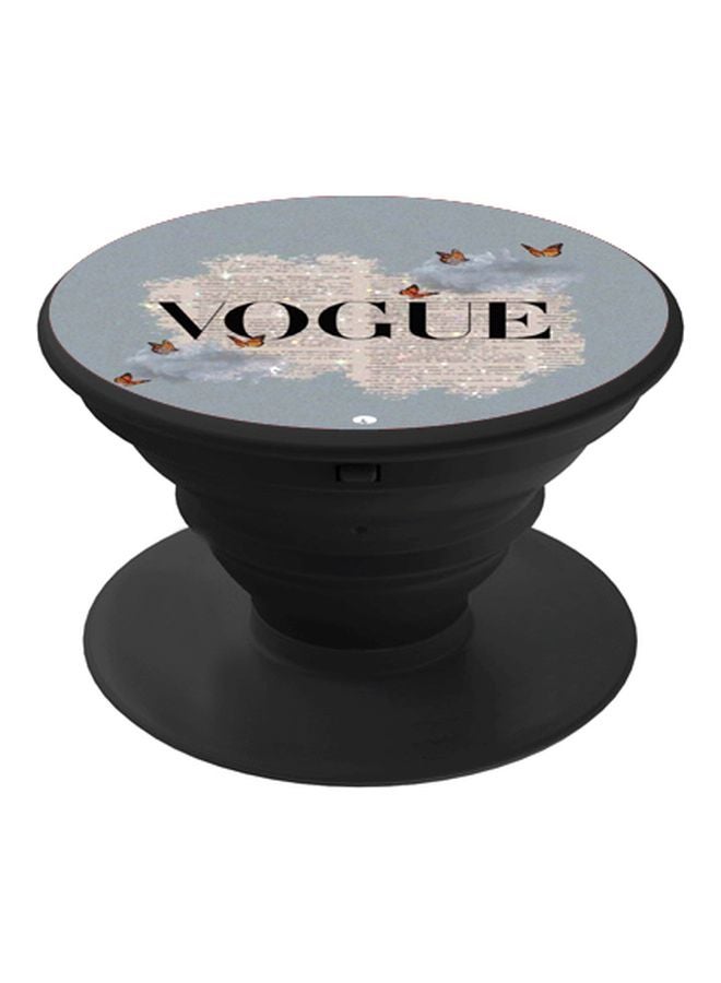 BP Vogue Printed Pop Socket Phone Holder Grey/White/Black - Image 1