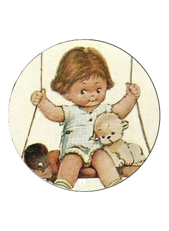 بي بي حامل هاتف بوب سوكيت مطبوع بتصميم طفل صغير بيج/أبيض/ أسود - Image 2