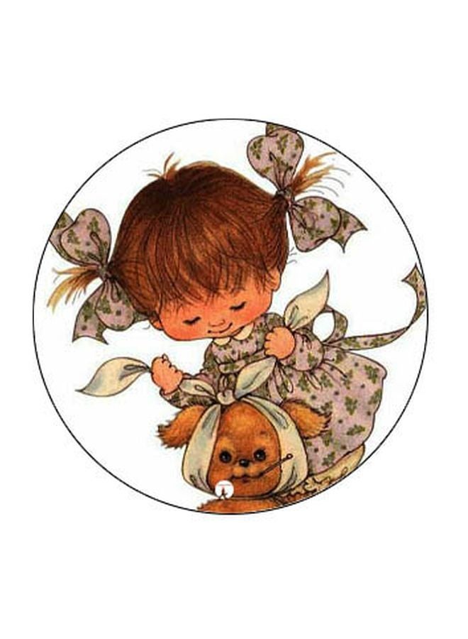 BP Girl Printed Pop Socket Phone Holder Brown/White/Black - Image 2