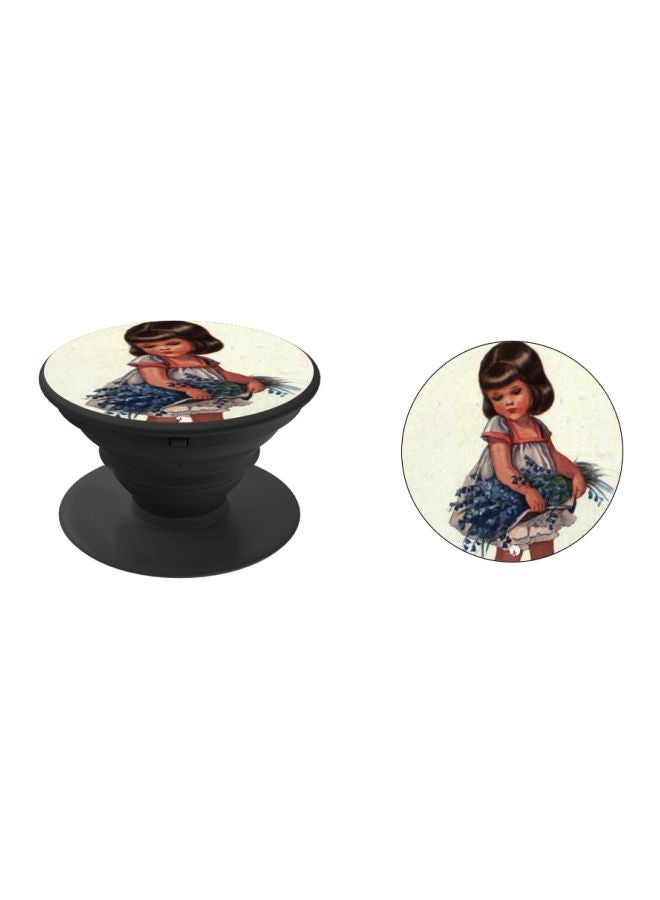 BP Girl Printed Pop Socket Phone Holder Beige/Brown/Black - Image 2