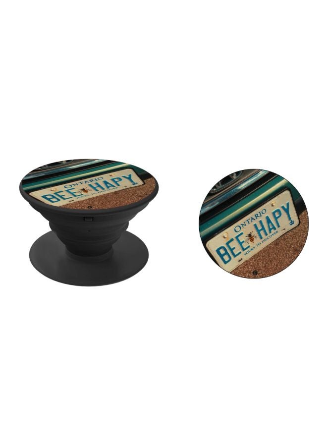BP Quote Printed Pop Socket Phone Holder Beige/Green/Black - Image 2