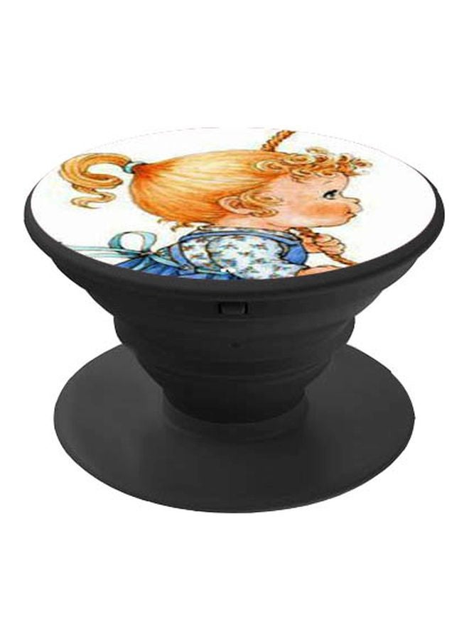 BP Girl Printed Pop Socket Phone Holder Beige/Blue/Black - Image 1