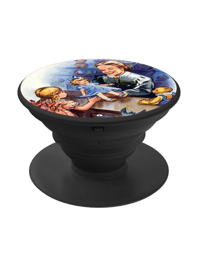 BP Cartoon Printed Pop Socket Phone Holder Blue/Pink/Black - Image 1