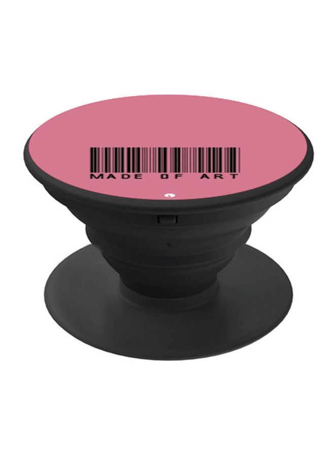 BP Made Of Art Printed Pop Socket Phone Holder Pink/Black - Image 1