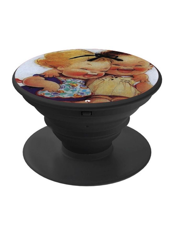 BP Baby Printed Pop Socket Phone Holder Beige/Blue/Black - Image 1