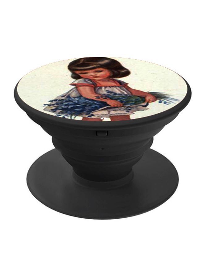 BP Girl Printed Pop Socket Phone Holder Beige/Brown/Black - Image 1