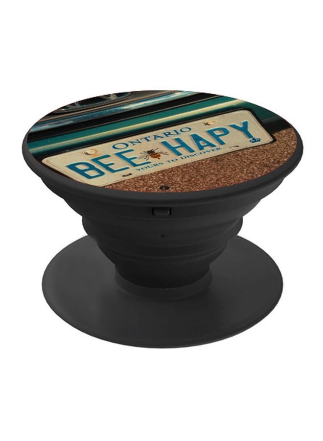 BP Quote Printed Pop Socket Phone Holder Beige/Green/Black - Image 1