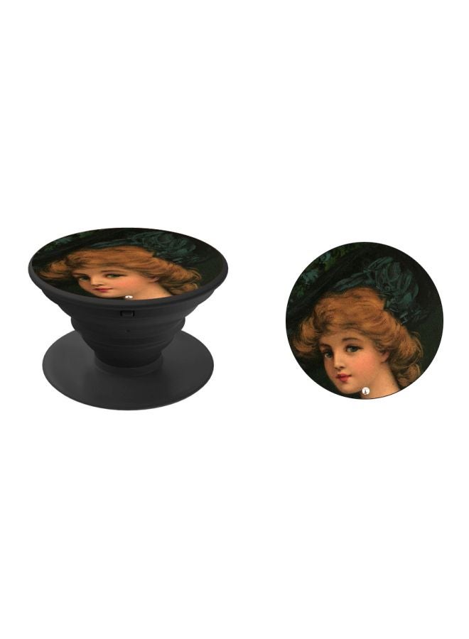 بي بي حامل هاتف بوب سوكيت بطبعة فتاة أسود/بني/بيج - Image 2