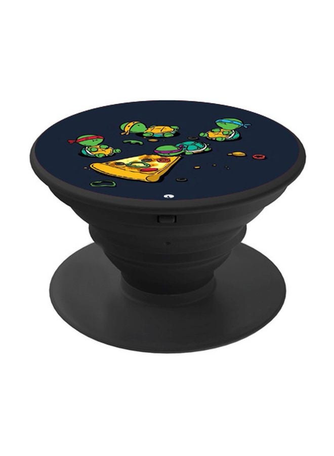 BP Cartoon Printed Pop Socket Phone Holder Black/Green/Yellow - Image 1