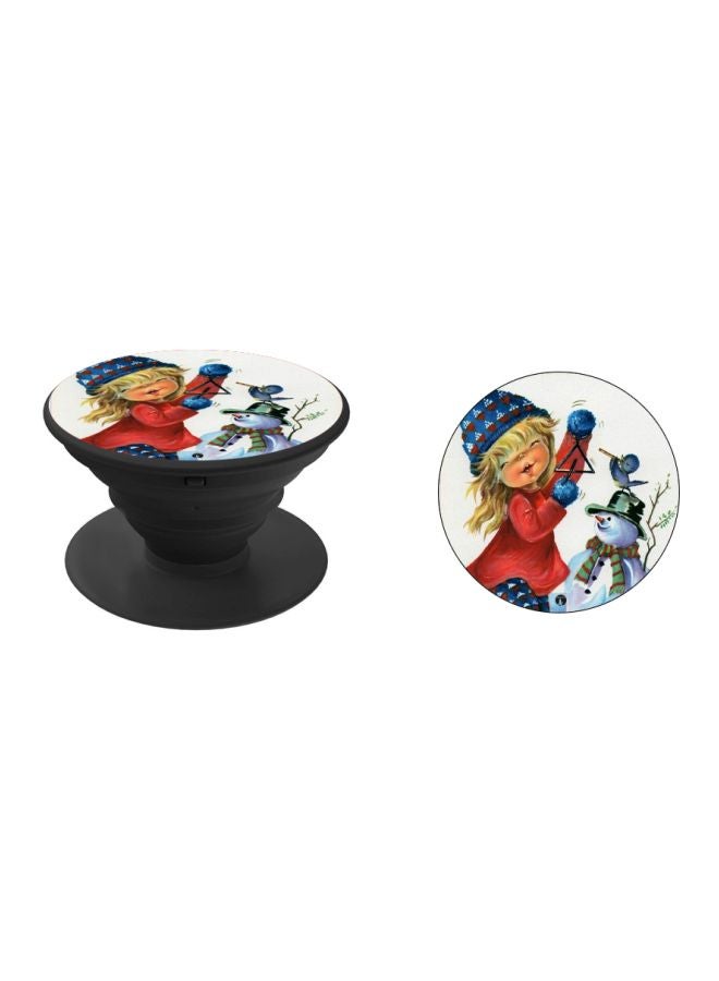 BP Cartoon Printed Pop Socket Phone Holder White/Red/Black - Image 2