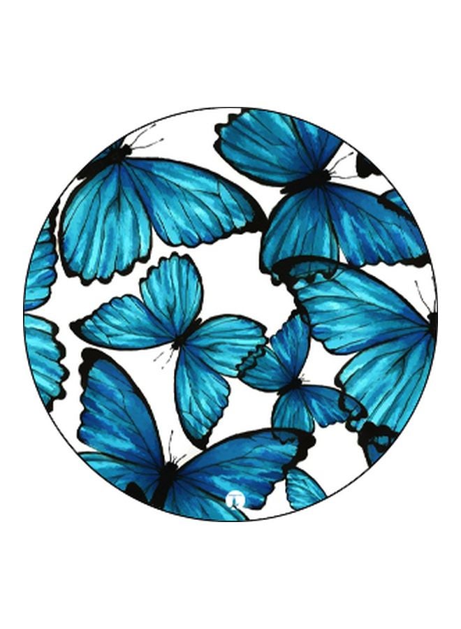 BP Butterfly Printed Pop Socket Phone Holder Blue/White/Black - Image 2