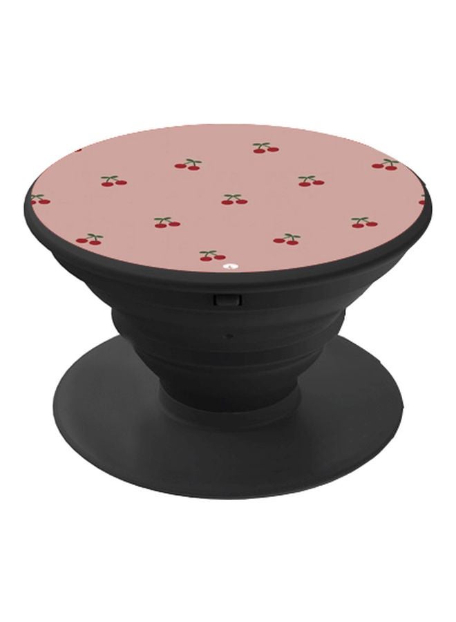 بي بي حامل هاتف بوب سوكيت بطبعة كرز وردي/أحمر/أسود - Image 1