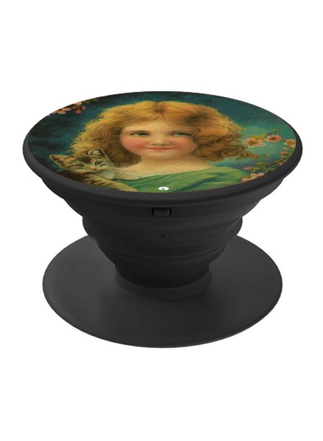BP Portrait Printed Pop Socket Phone Holder Beige/Green/Black - Image 1