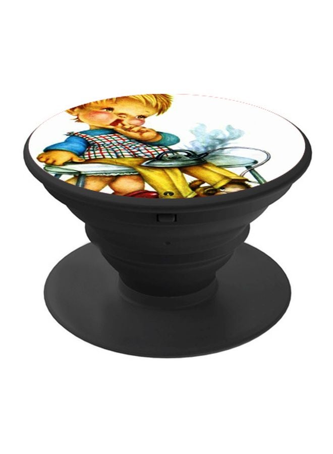 بي بي حامل هاتف على شكل مقبض أصابع منبثق بطبعة رسومات كرتونية متعدد الألوان - Image 1