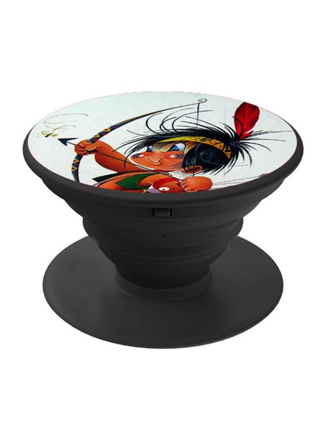 BP Cartoon Printed Pop Socket Phone Holder White/Red/Black - Image 1