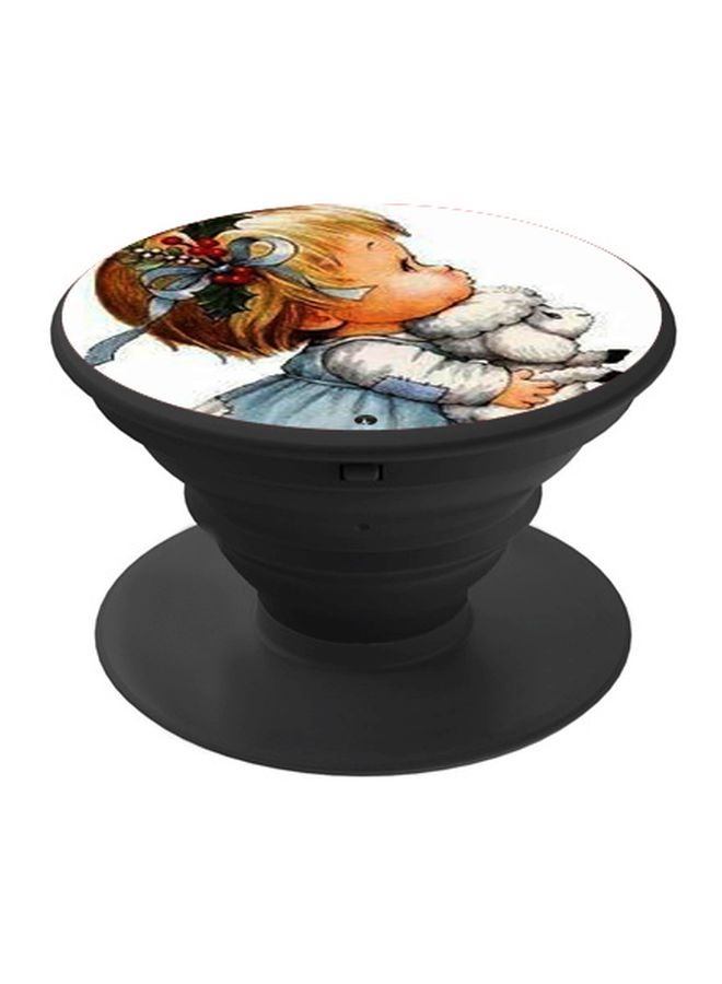 BP Anime Printed Pop Socket Phone Holder White/Blue/Black - Image 1