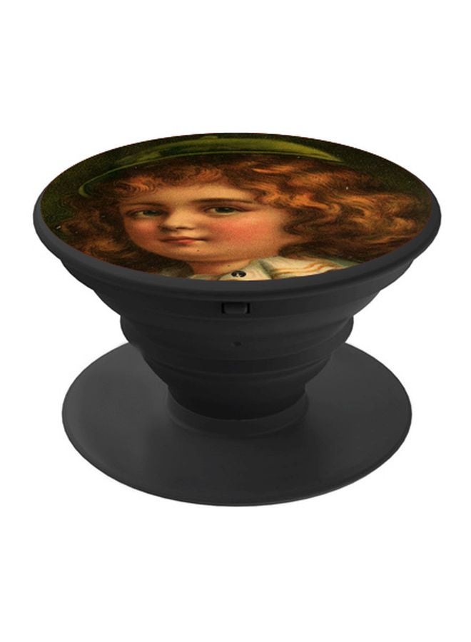 BP Anime Printed Pop Socket Phone Holder Brown/Green - Image 1