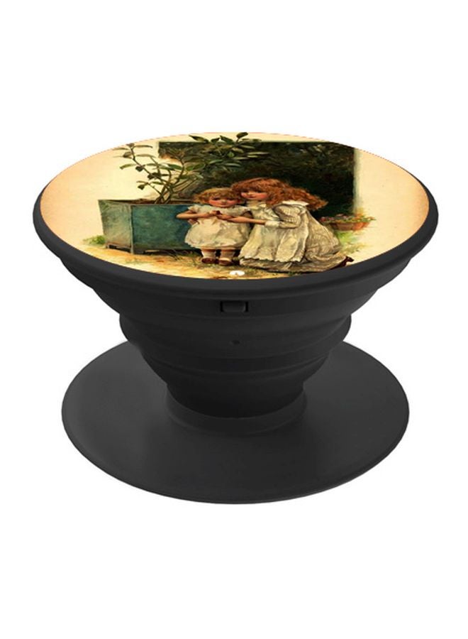 BP Girls Printed Pop Socket Phone Holder Beige/Green/Brown - Image 1