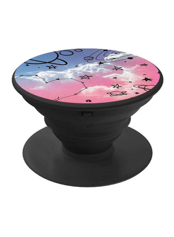 BP Planet Printed Pop Socket Phone Holder Pink/Blue/Black - Image 1