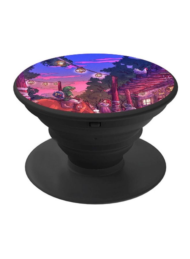 BP Anime Printed Pop Socket Phone Holder Pink/Purple - Image 1