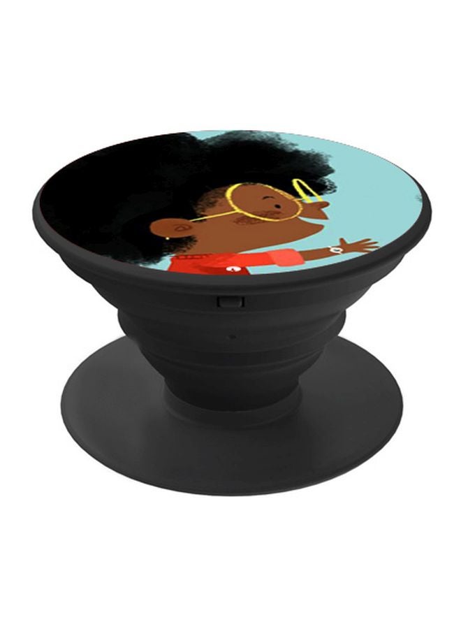 بي بي حامل هاتف بوب سوكيت بطبعة فتاة بني/ أسود/ أزرق - Image 1