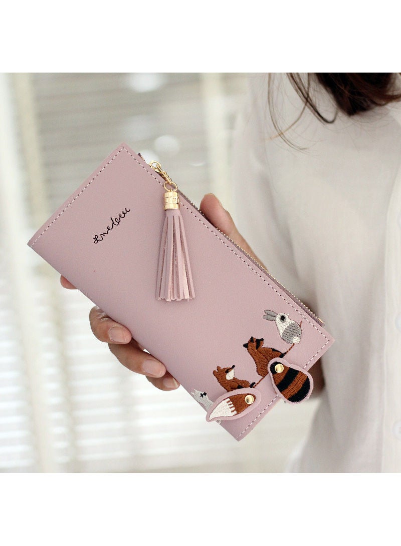 فريت محفظة لحمل البطاقات متعددة الأغراض للنساء وردي - Image 2