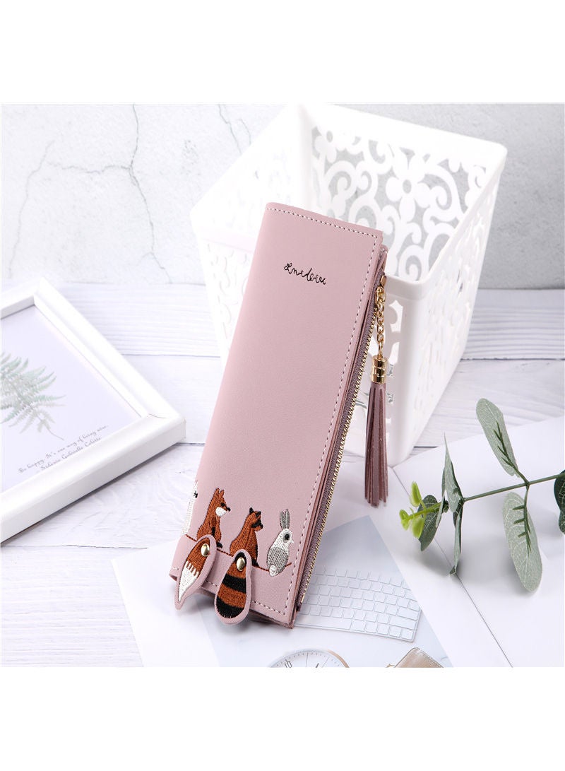 فريت محفظة لحمل البطاقات متعددة الأغراض للنساء وردي - Image 3