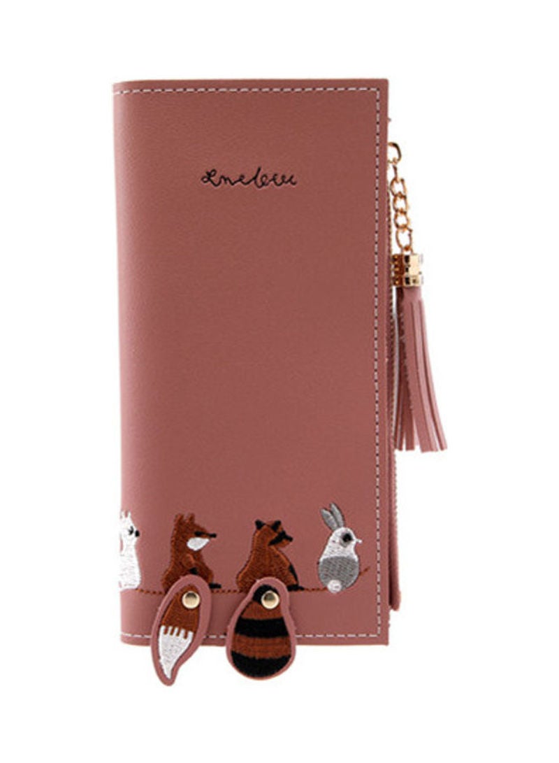 FRIEET Ladies Long Design Fashion Wallet Brown  - Image 1
