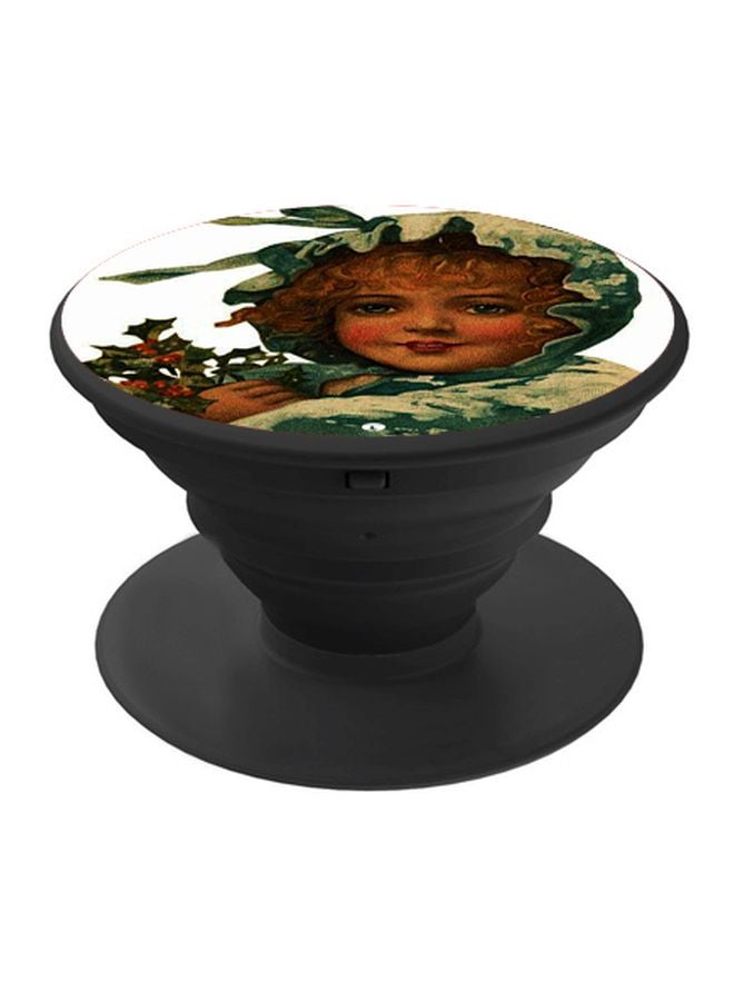 BP Girl Printed Pop Socket Phone Holder White/Green/Black - Image 1