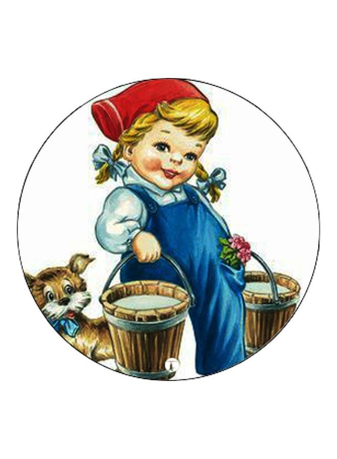 BP Girl Printed Pop Socket Phone Holder White/Blue/Black - Image 2