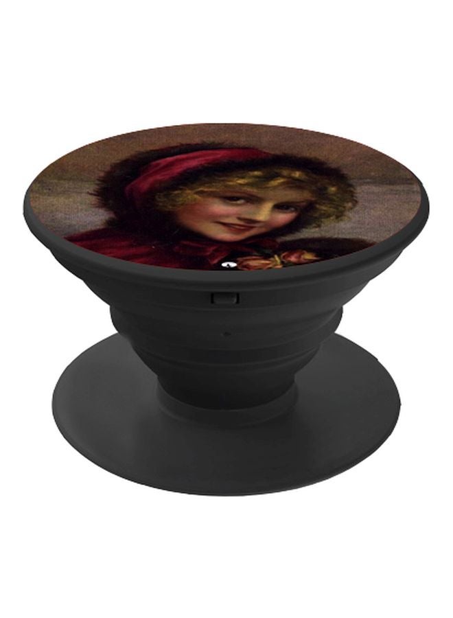 BP Woman Printed Pop Socket Phone Holder Beige/Red/Black - Image 1