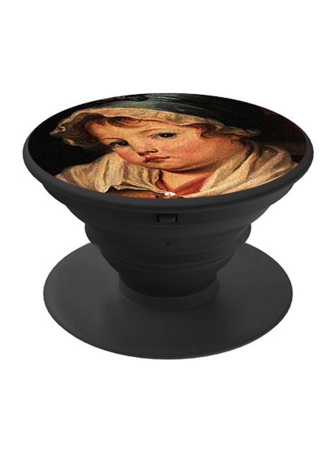 بي بي حامل هاتف بوب سوكيت بطبعة فتاة بيج/أحمر/أسود - Image 1