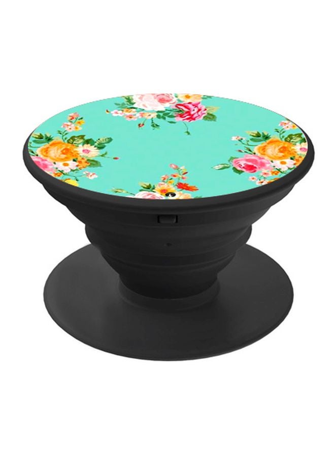 BP Floral Printed Pop Socket Phone Holder Blue/Green/Black - Image 1