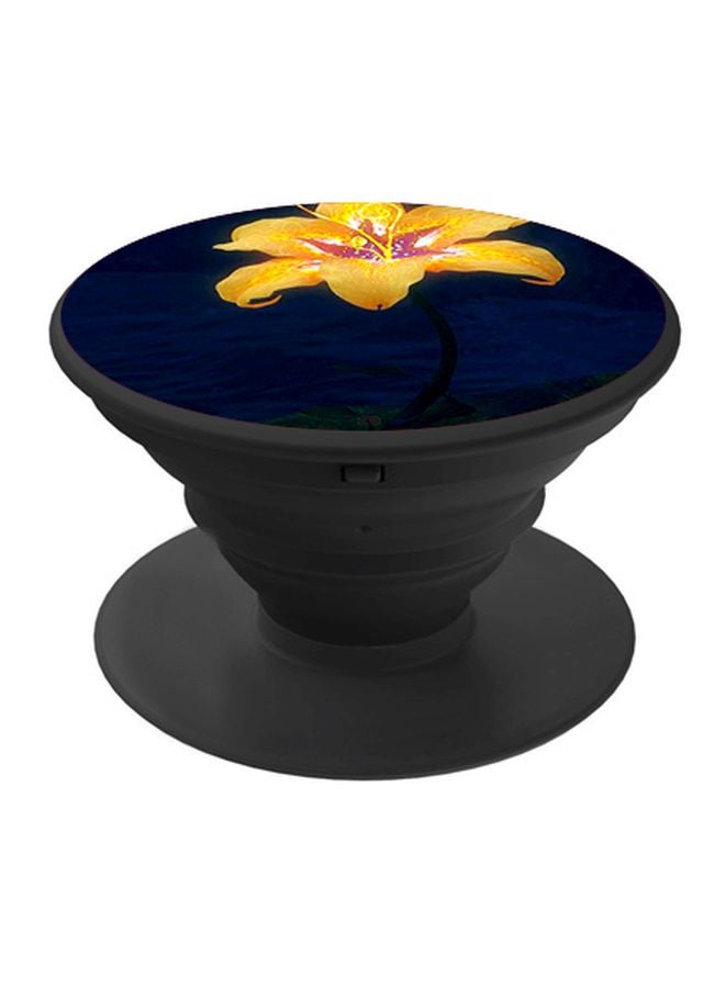 BP Floral Printed Pop Socket Phone Holder Blue/Yellow - Image 1