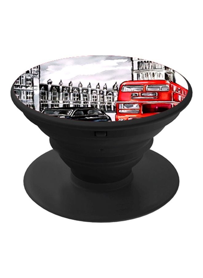 BP City Printed Pop Socket Phone Holder Grey/Red - Image 1