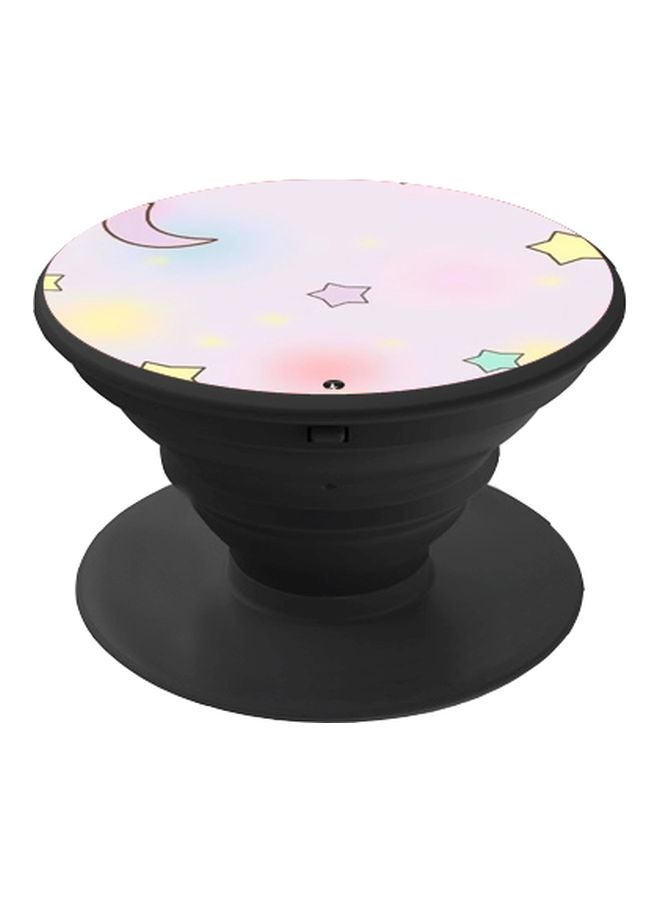 بي بي حامل هاتف بوب سوكيت مطبوع بتصميم نجوم وقمر أرجواني/ أصفر/ أخضر - Image 1