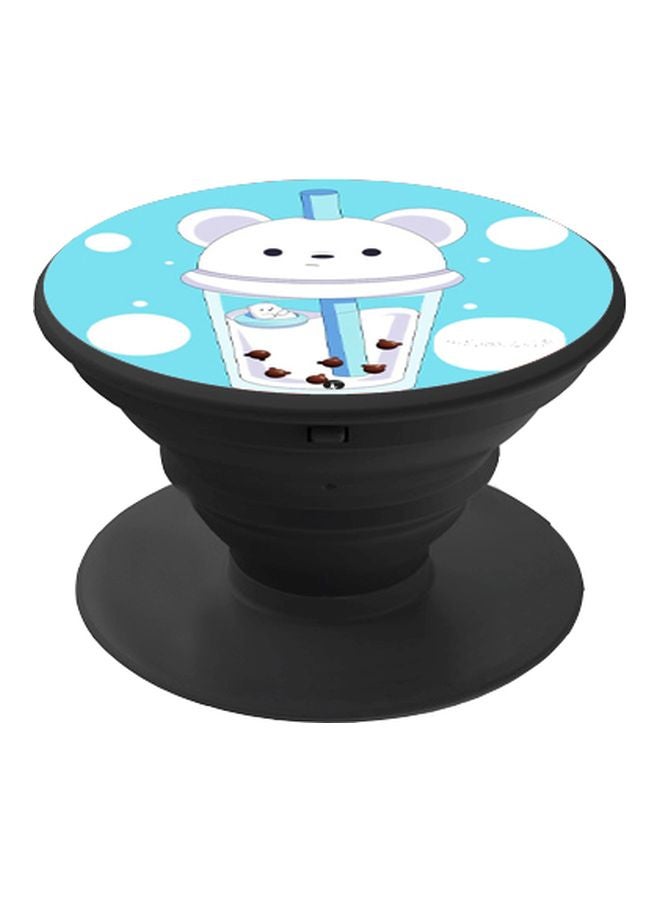 BP Cartoon Printed Pop Socket Phone Holder Blue/White - Image 1