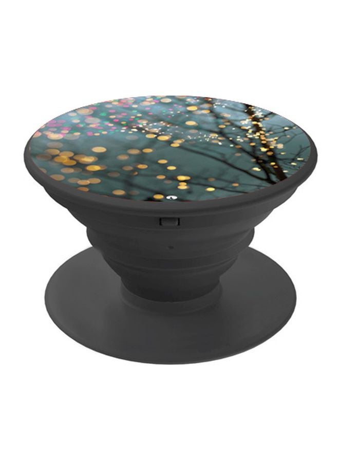 BP Tree Printed Pop Socket Phone Holder Grey/Yellow/Black - Image 1