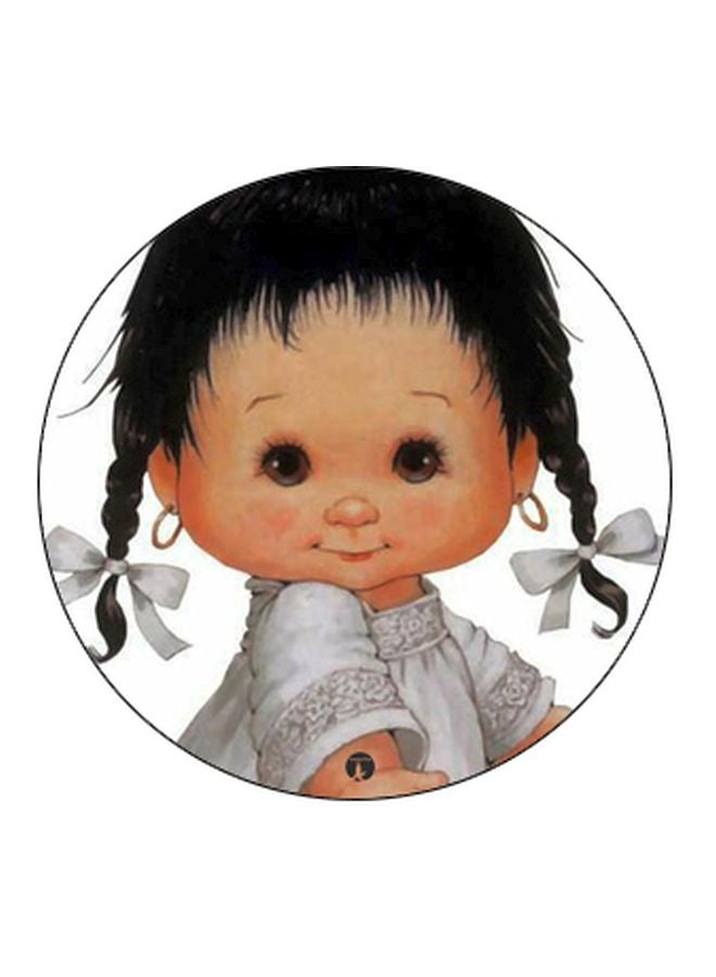 BP Printed Pop Socket Phone Holder White/Brown/Black - Image 2