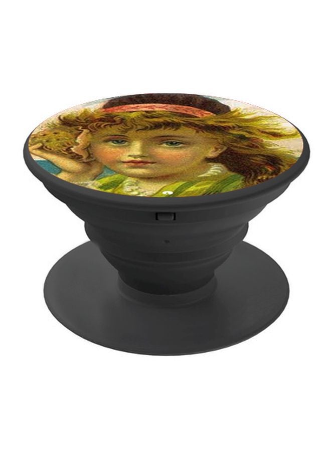 BP Printed Pop Socket Phone Holder Green/Brown/Black - Image 1