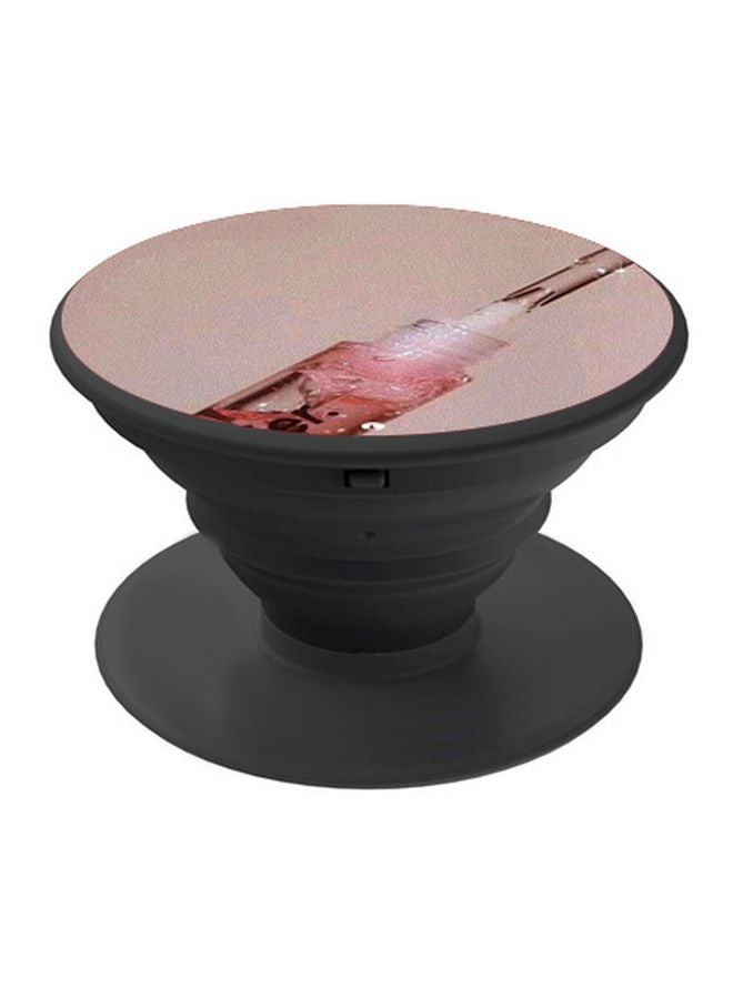 بي بي حامل هاتف منبثق مزين بطبعة وردي / أبيض / أسود - Image 1