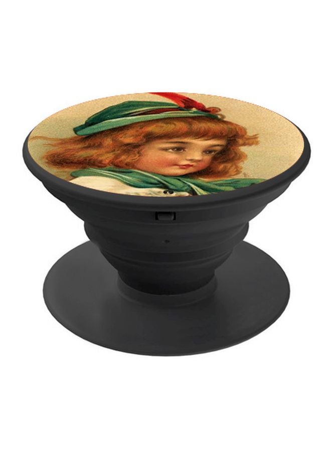 BP Printed Pop Socket Phone Holder Green/Brown/Black - Image 1