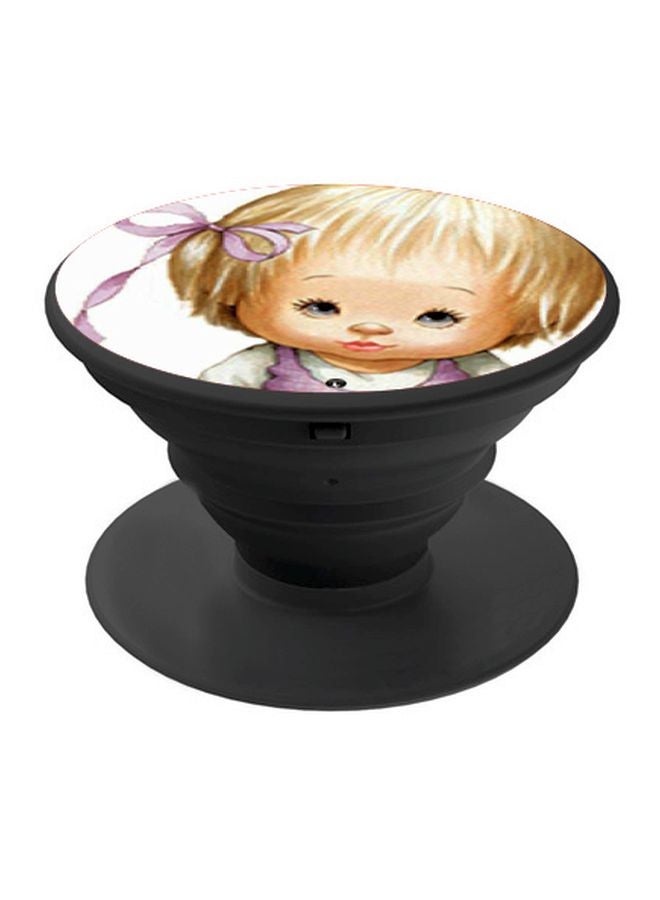 بي بي حامل هاتف على شكل مقبض أصابع منبثق بطبعة رسومات كرتونية بيج/ أبيض/ أخضر - Image 1