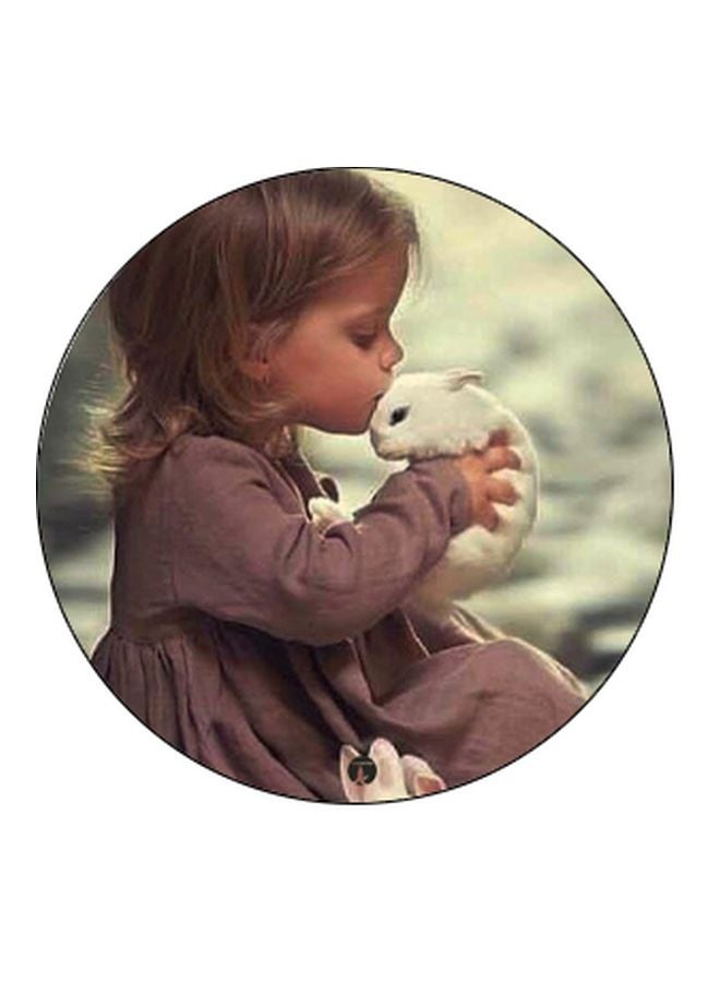 بي بي حامل هاتف بوب سوكيت مطبوع بتصميم فتاة صغيرة بني/ بيج/ أبيض - Image 2