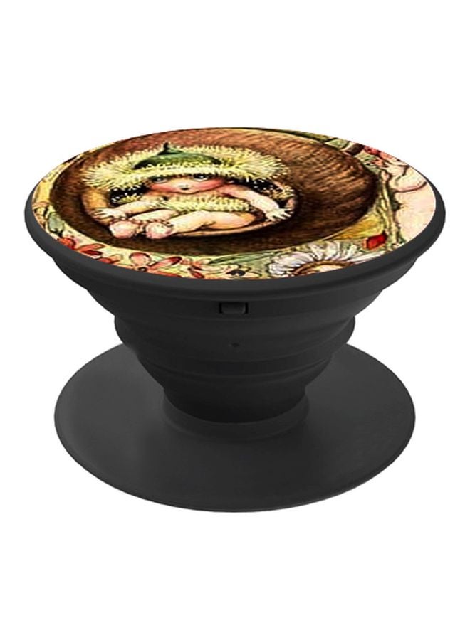 بي بي حامل هاتف بوب سوكيت بطبعة فتاة كرتونية البيج/ البني/ الأخضر - Image 1