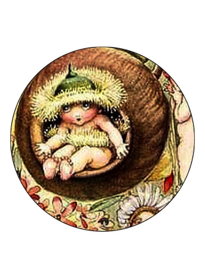 بي بي حامل هاتف بوب سوكيت بطبعة فتاة كرتونية البيج/ البني/ الأخضر - Image 2