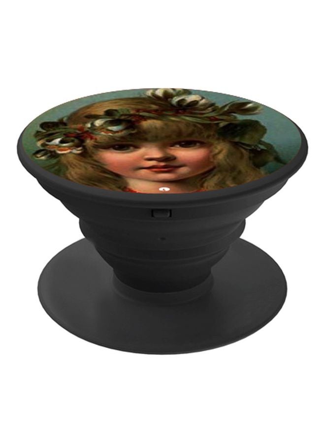 بي بي حامل هاتف بوب سوكيت بطبعة فتاة بيج/ أزرق/ بني - Image 1