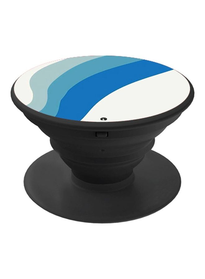 بي بي حامل هاتف منبثق مزين بطبعة أزرق / أبيض - Image 1