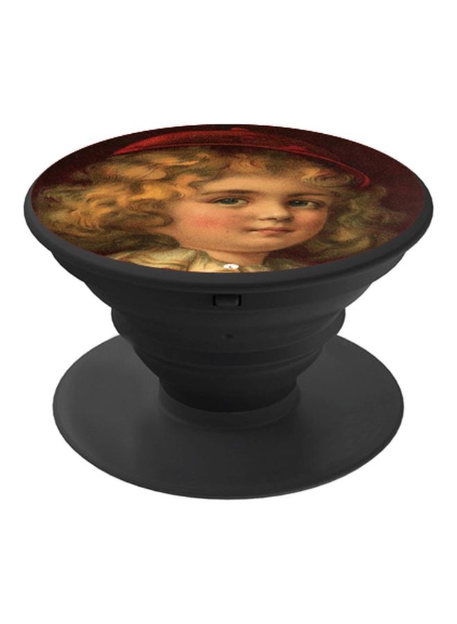 BP Girl Printed Pop Socket Phone Holder Beige/Brown - Image 1