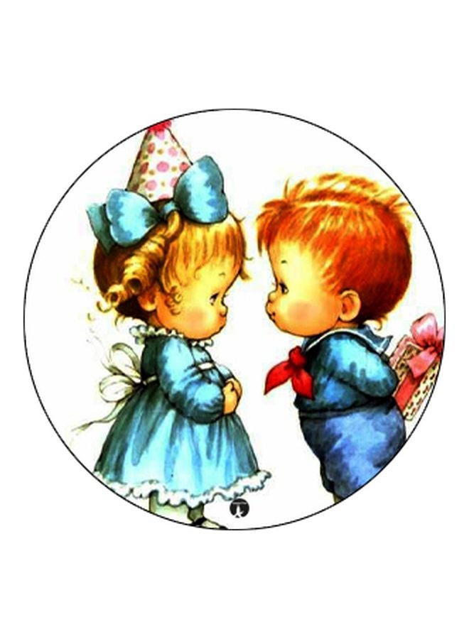 BP Cartoon Printed Pop Socket Phone Holder White/Blue/Brown - Image 2